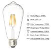 Edison Bulb LED Light Vintage Style Lighting Filament Lamp E26 Warm white 6Pack