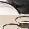 LED Ceiling Light,Vander Life 72W LED Ceiling Lamp 6400LM White 6 Rings Lighting Fixture for Living Room,Bedroom,Dining Room,Dimmable Remote Control,3