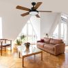 Simple Deluxe 44-inch Ceiling Fan with LED Light and Remote Control, 6-Speed Modes, 2 Rotating Modes , Timer