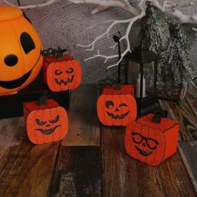 Halloween pumpkin lights portable night light ghost festival luminous lantern decoration Halloween party props (select: AA1-37)